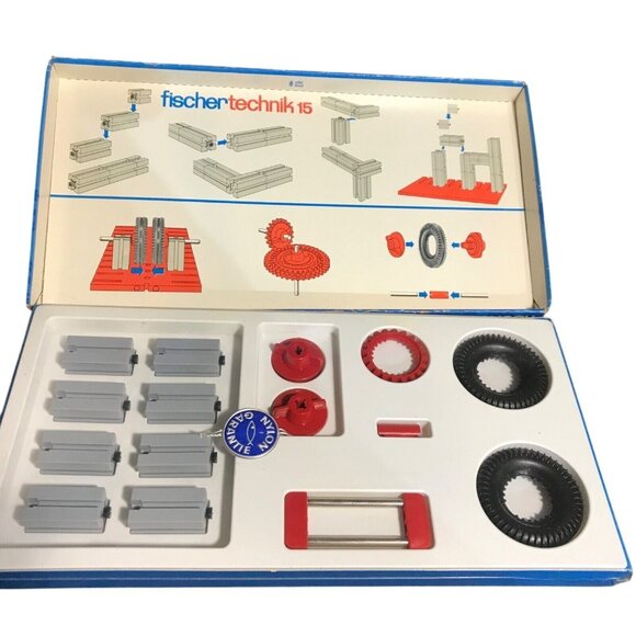 FischerTechnik 15 Construction Set Stem Learning Germany 1960 Complete - Picture 1 of 4